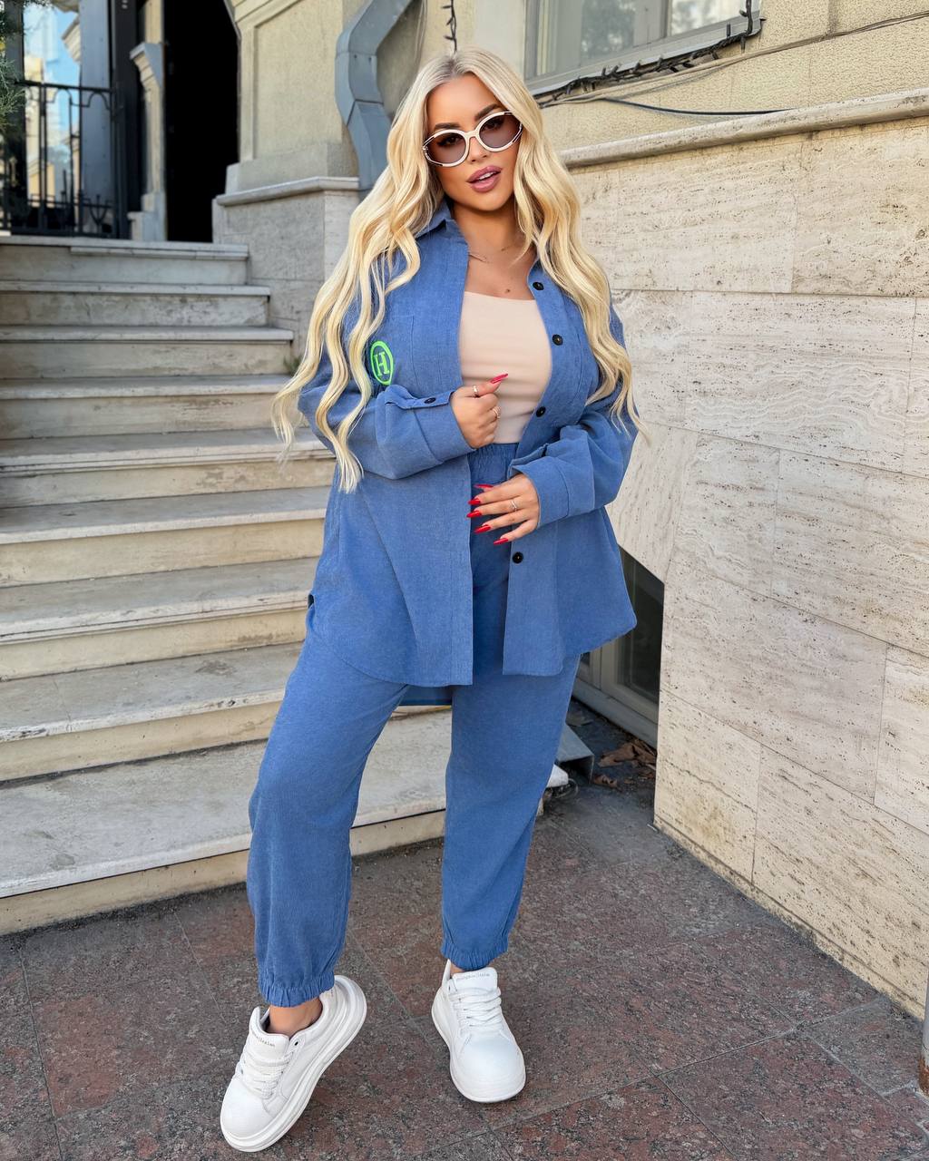 Жіночий костюм, тканина бавовняний мікровельвет 21082614